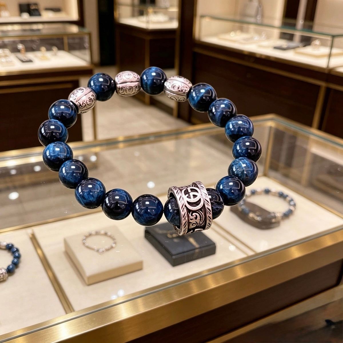 Martin Graham bracelet in polished metal-tone – styled product view