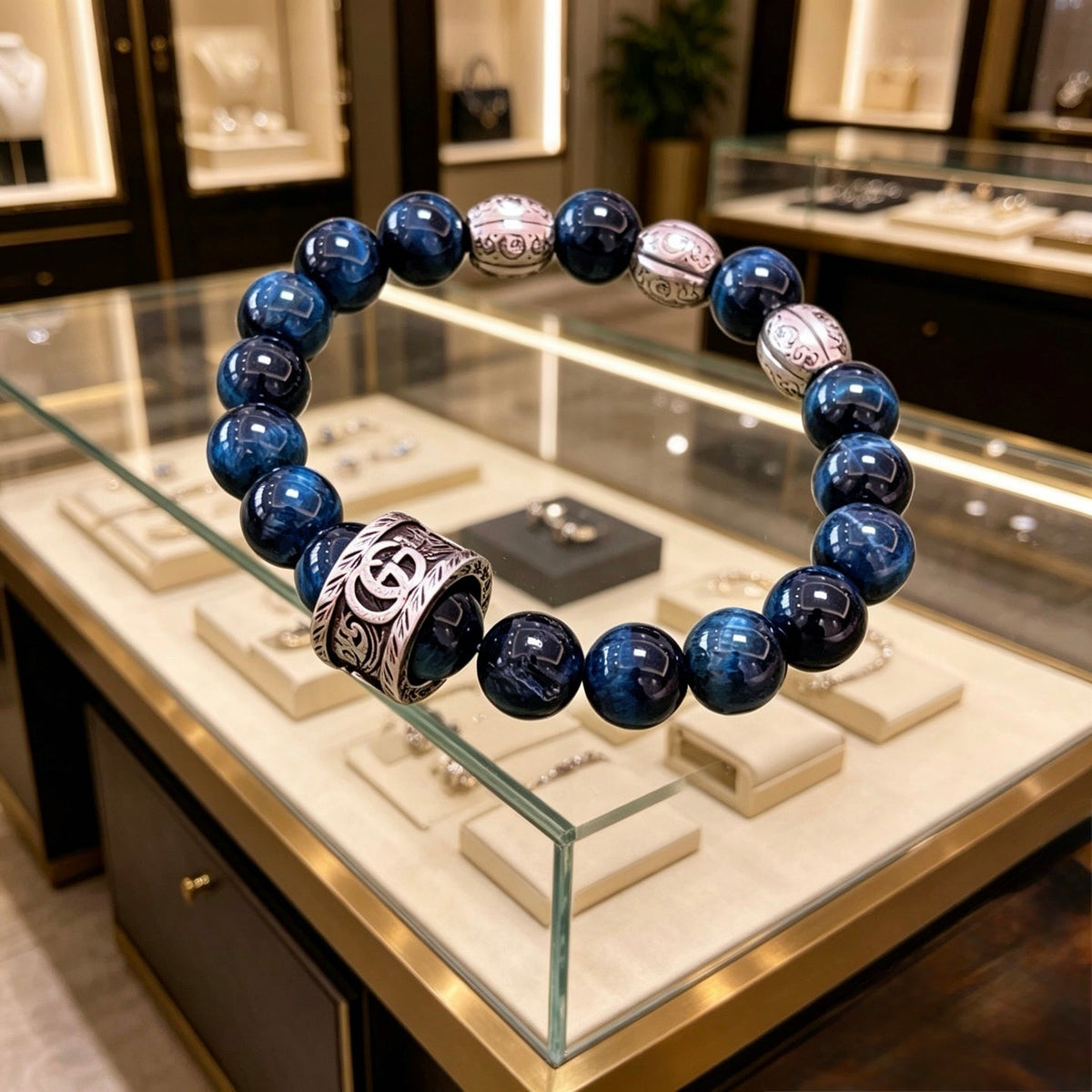 Martin Graham bracelet in polished metal-tone – front product view