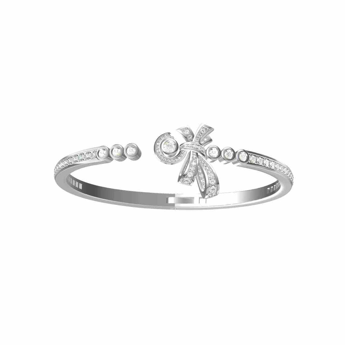 Martin Graham bangle in polished metal-tone – front product view