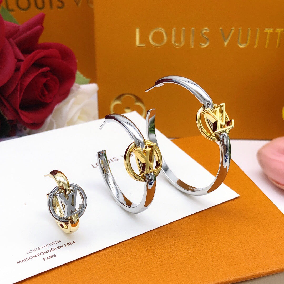 Martin Graham earrings in polished metal-tone – front product view