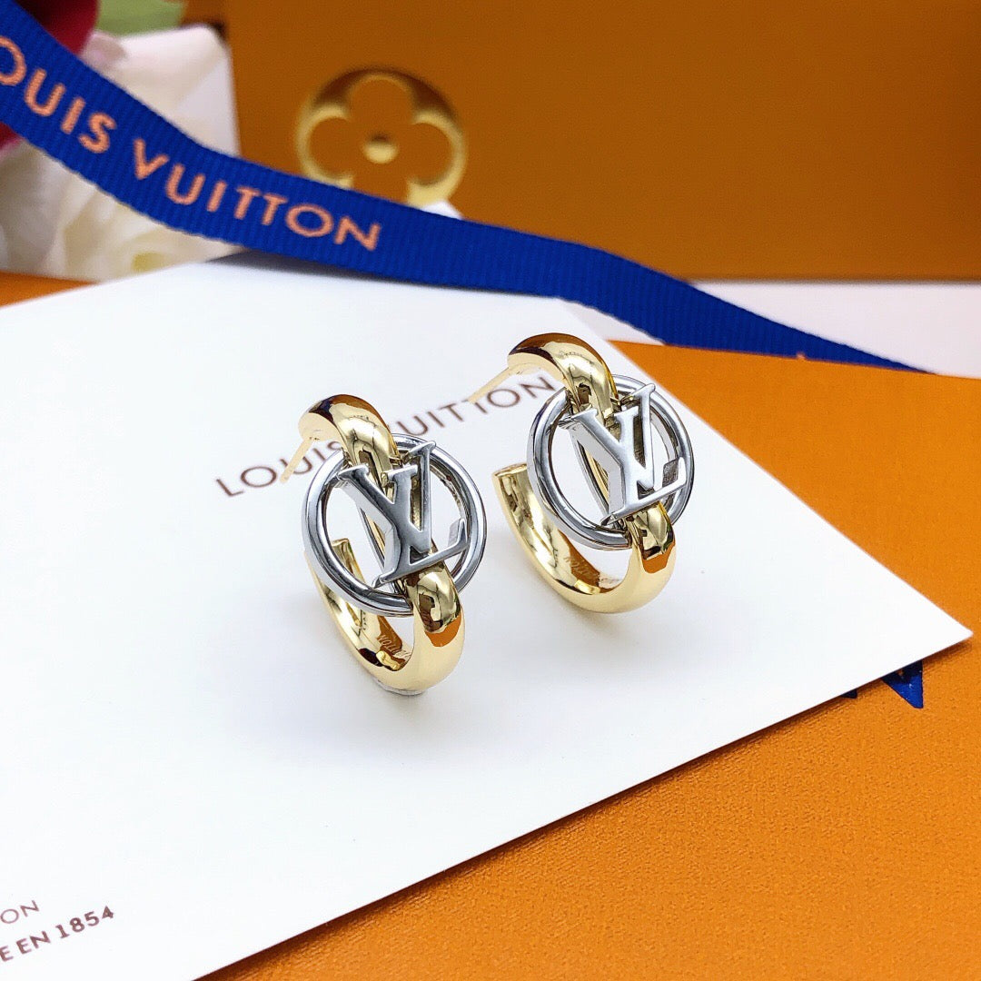 Martin Graham earrings in polished metal-tone – styled product view