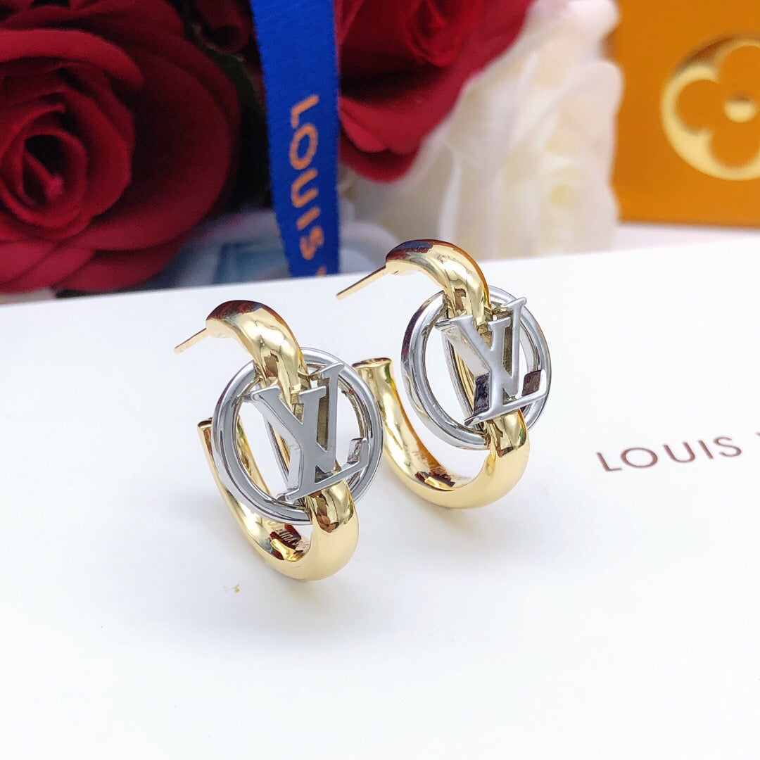 Martin Graham earrings in polished metal-tone – front product view