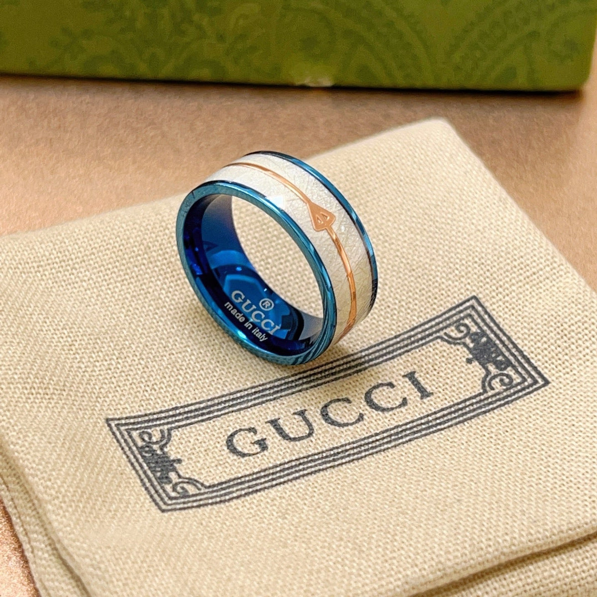 Martin Graham ring in polished metal-tone – close-up detail