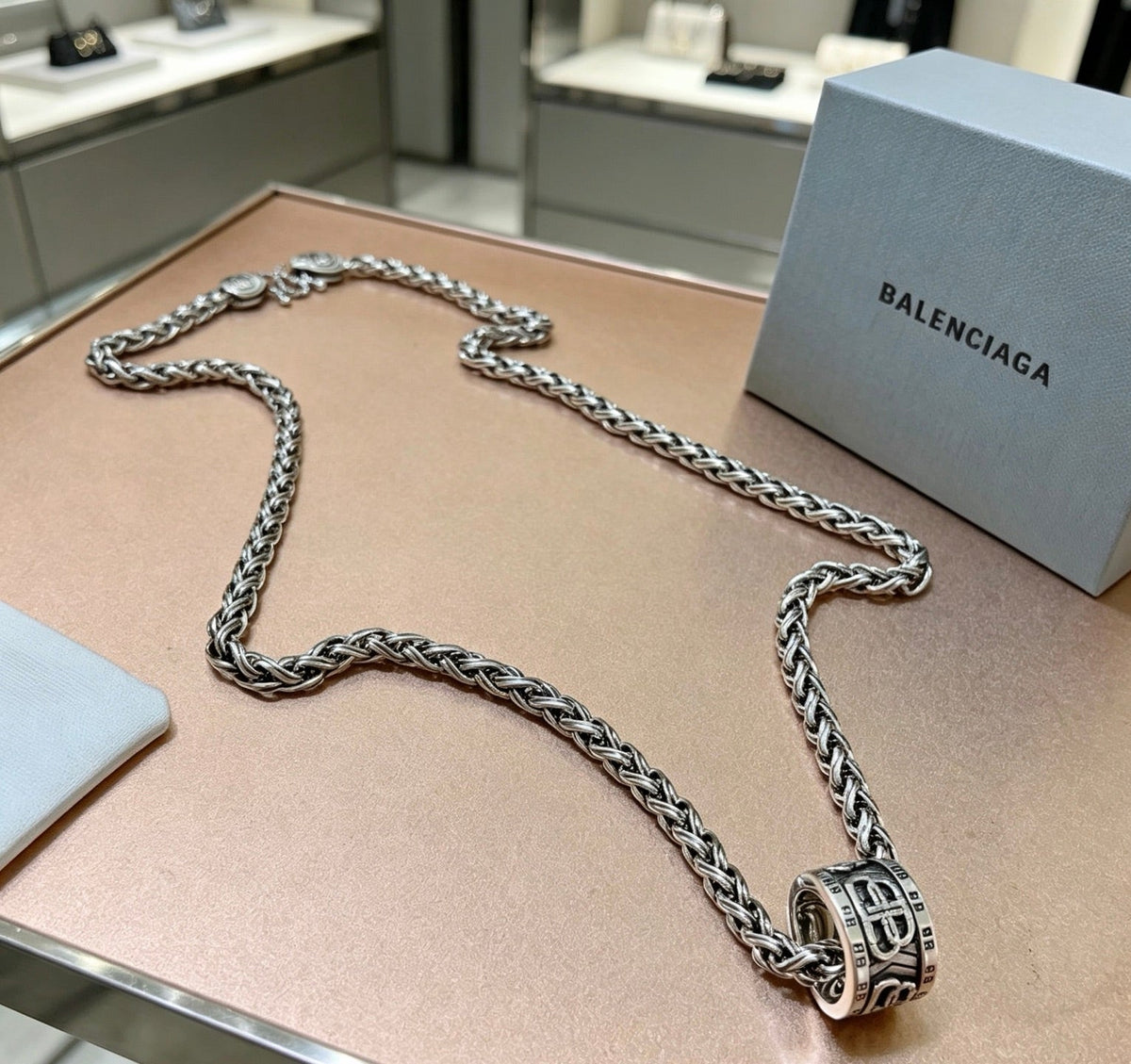 Martin Graham pendant necklace in polished metal-tone – main product view