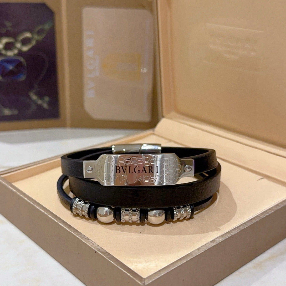 Martin Graham bracelet in polished metal-tone – styled product view