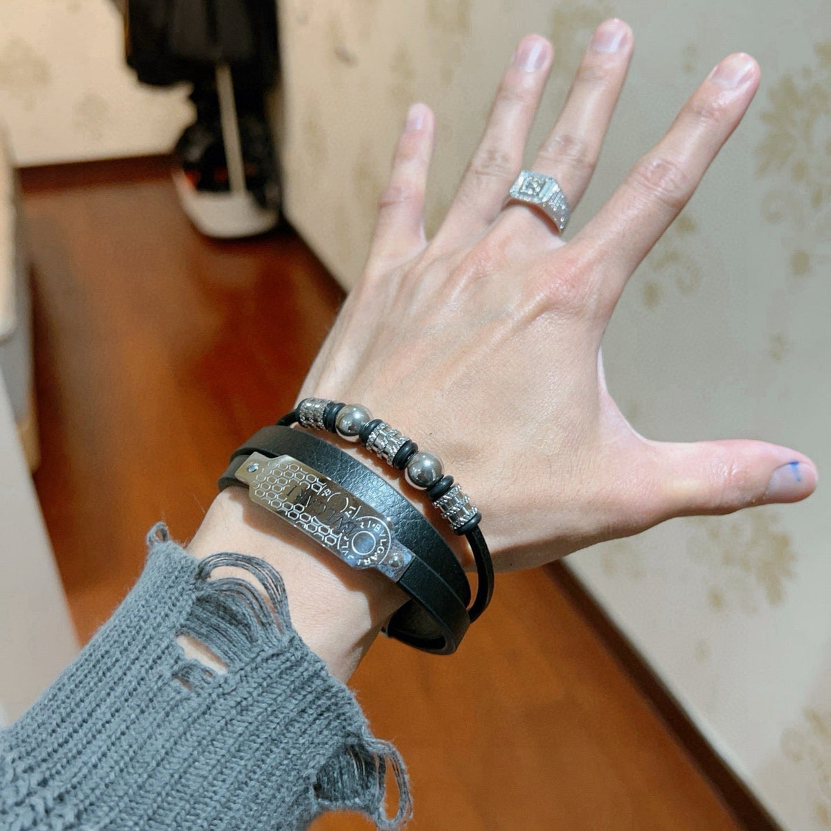 Martin Graham bracelet in polished metal-tone – front product view