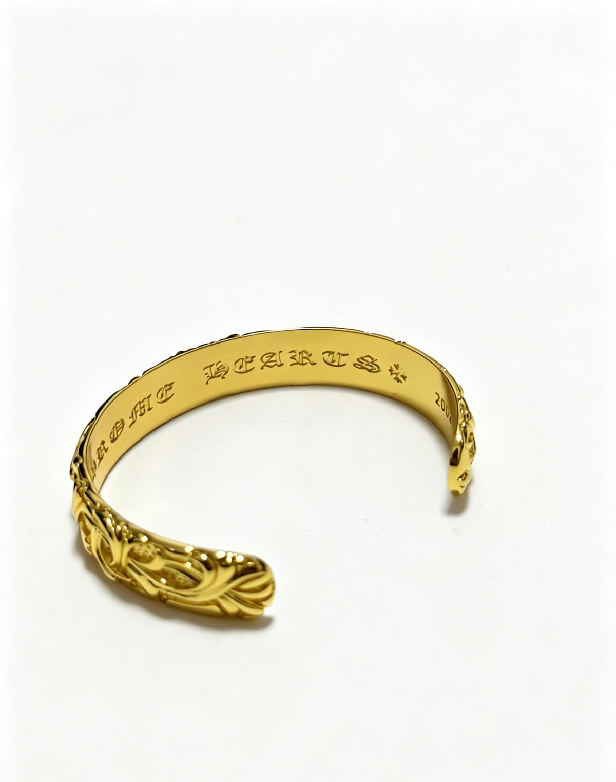 Martin Graham bangle in polished metal-tone – front product view