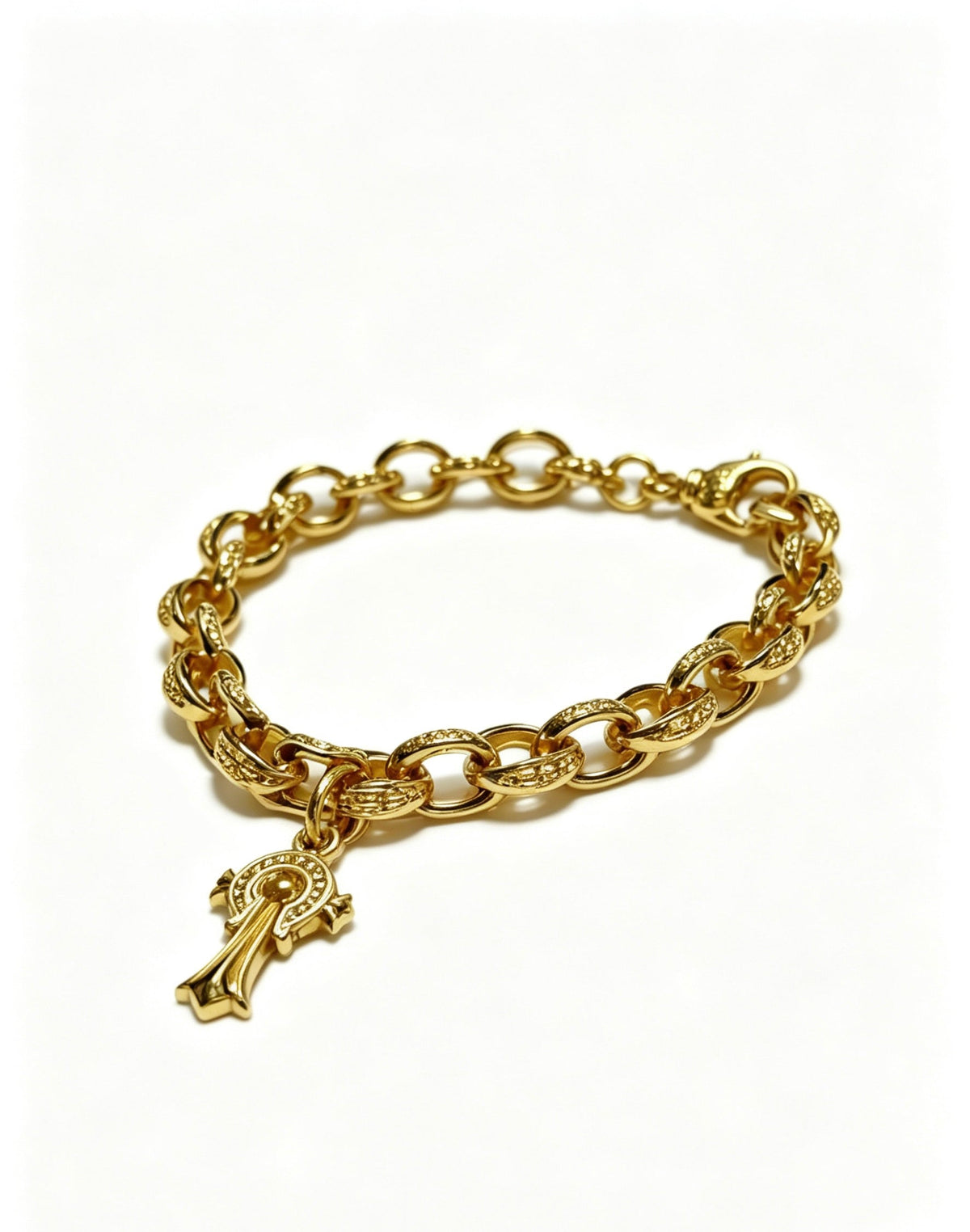 Martin Graham bracelet in polished metal-tone – side detail