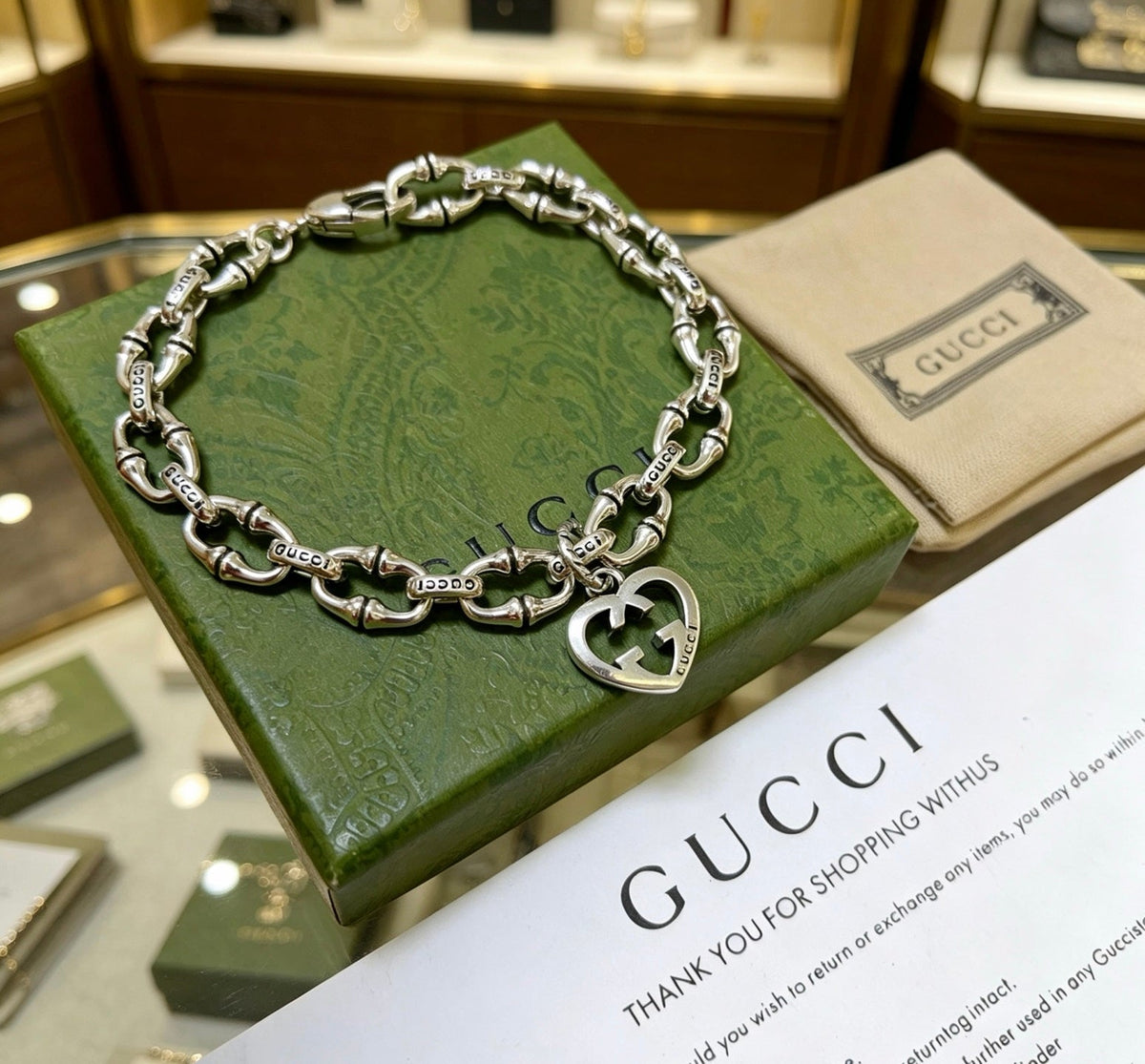 Martin Graham bracelet in polished metal-tone – side detail