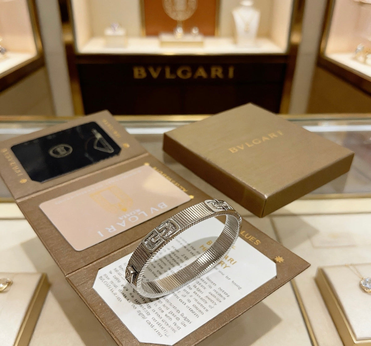 Martin Graham bangle in polished metal-tone – front product view
