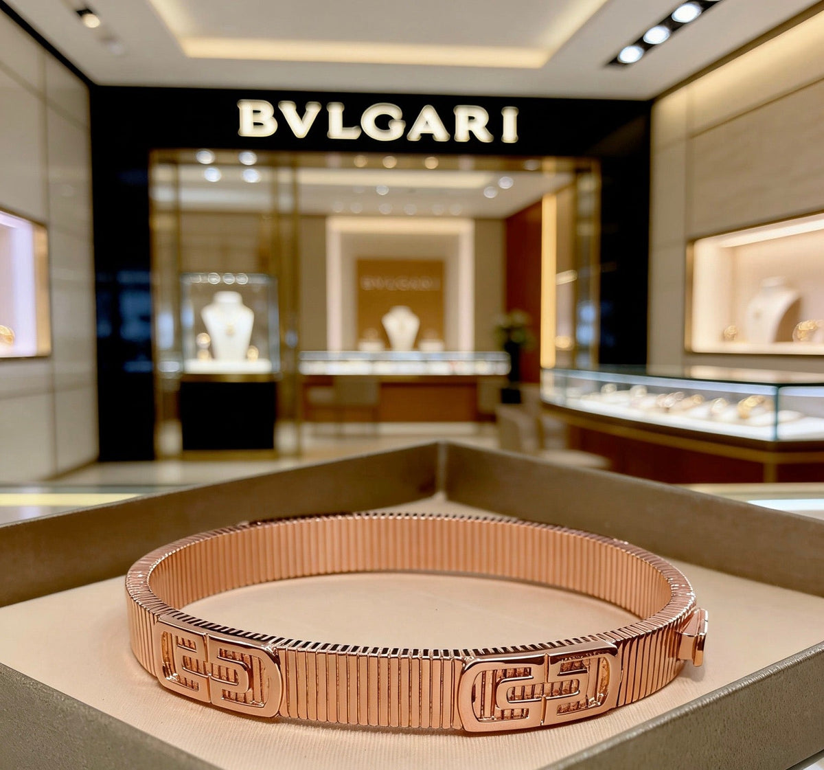 Martin Graham bangle in polished metal-tone – styled product view