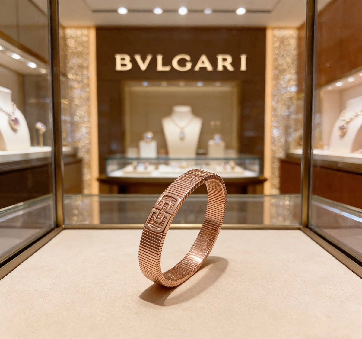 Martin Graham bangle in polished metal-tone – close-up detail