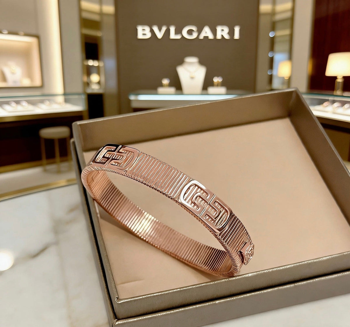 Martin Graham bangle in polished metal-tone – front product view