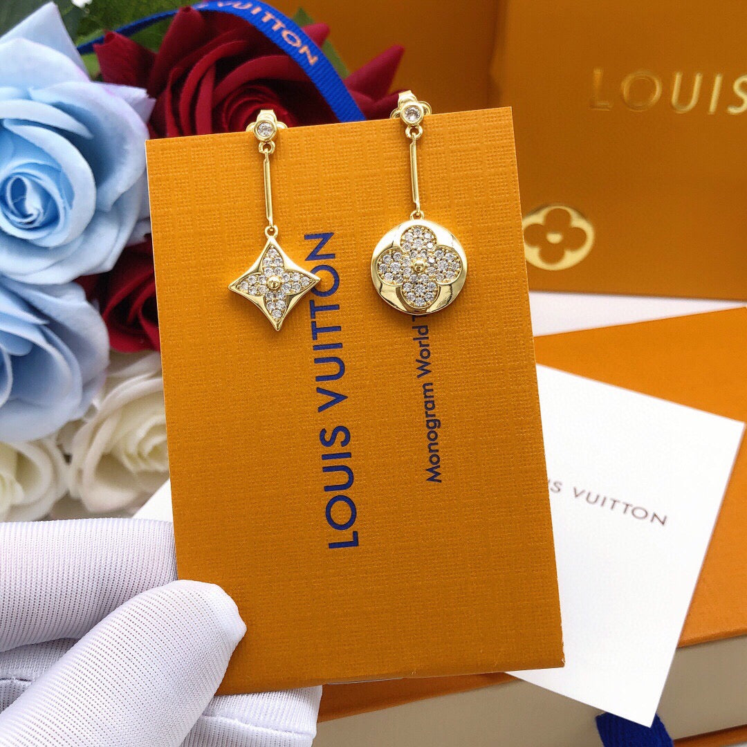 Martin Graham stud earrings in polished metal-tone – styled product view