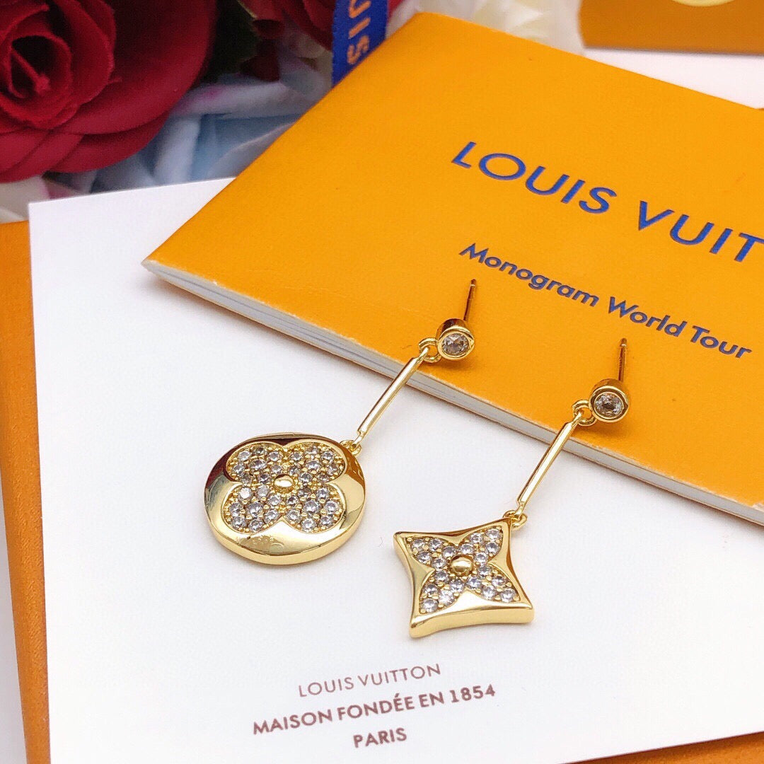 Martin Graham stud earrings in polished metal-tone – front product view