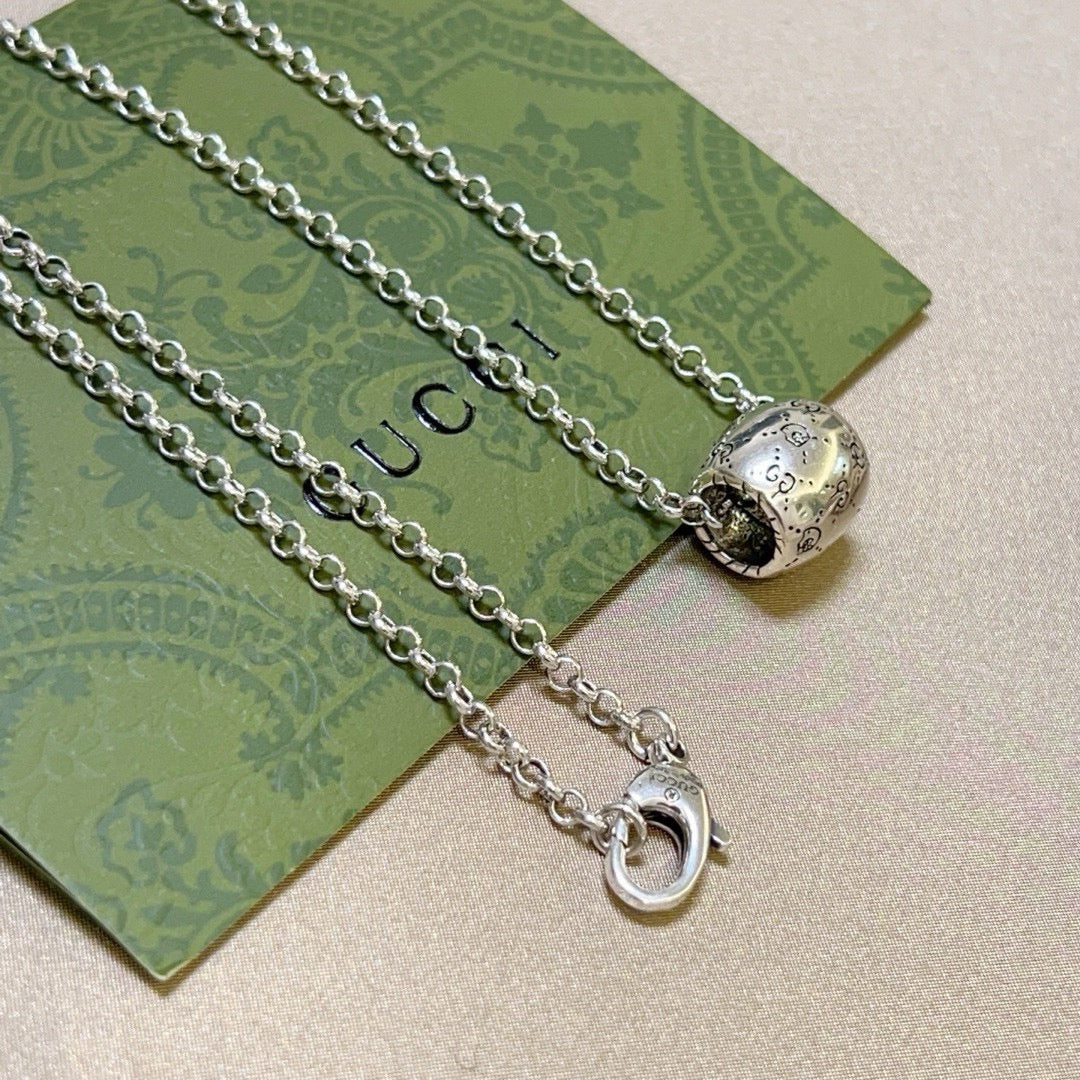 Martin Graham pendant necklace in polished metal-tone – main product view