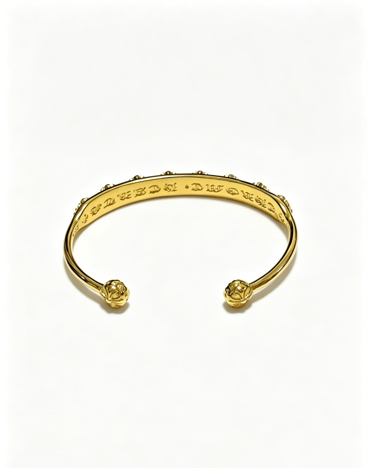 Martin Graham bangle in polished metal-tone – styled product view