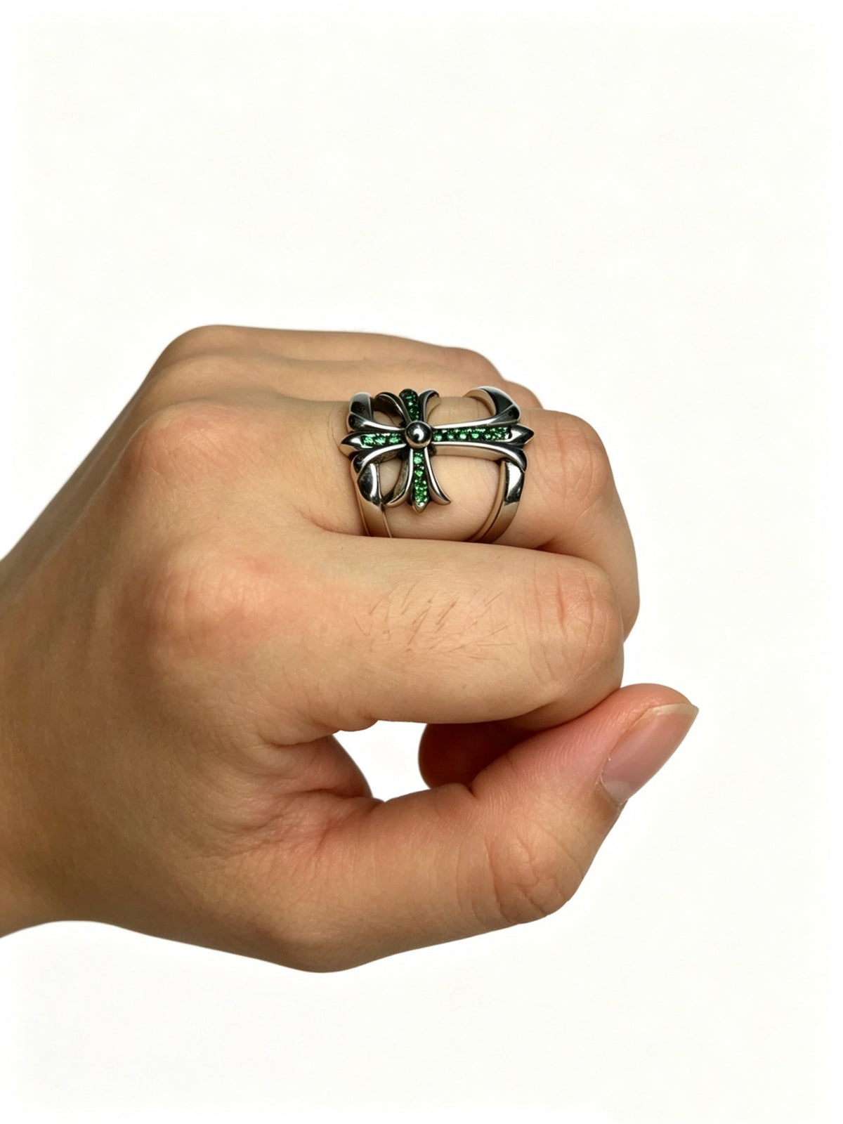 Martin Graham ring in polished metal-tone – front product view