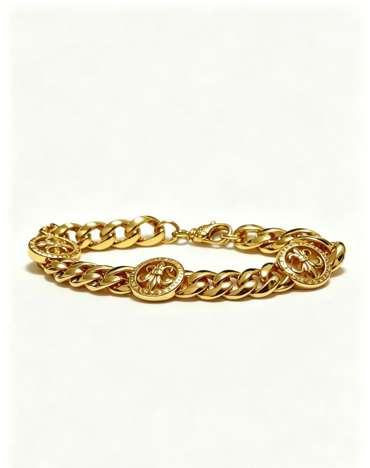 Martin Graham bracelet in polished metal-tone – front product view