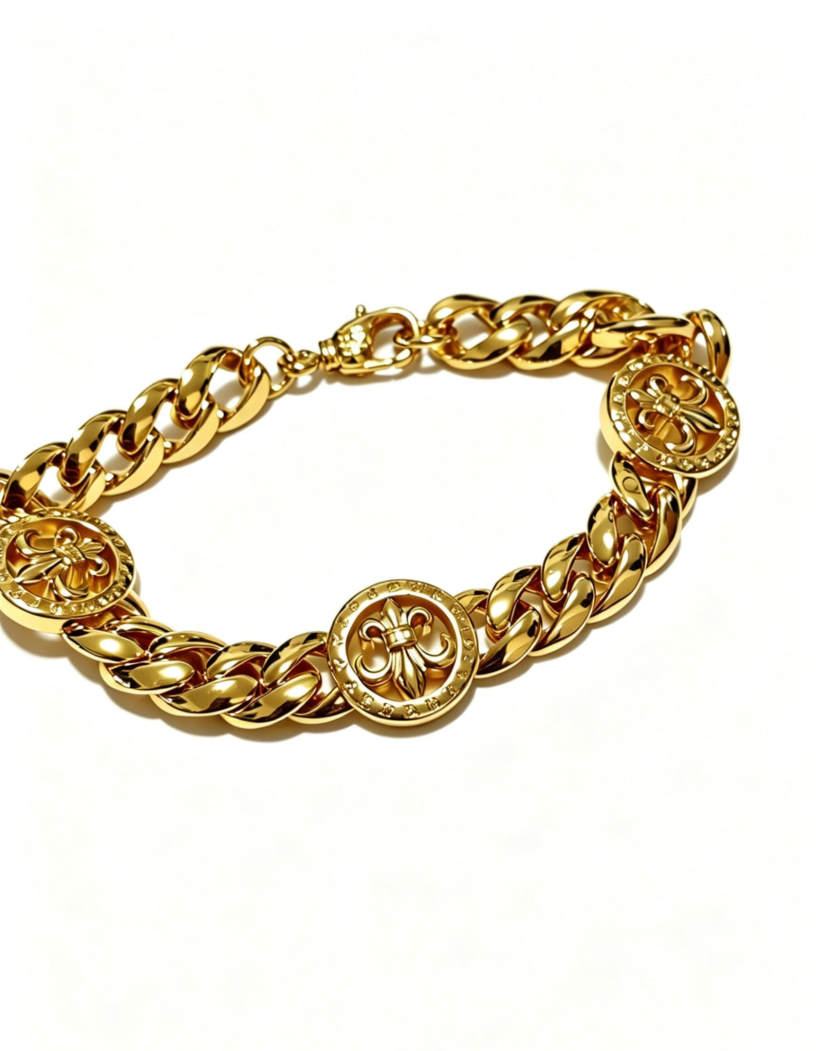 Martin Graham bracelet in polished metal-tone – side detail
