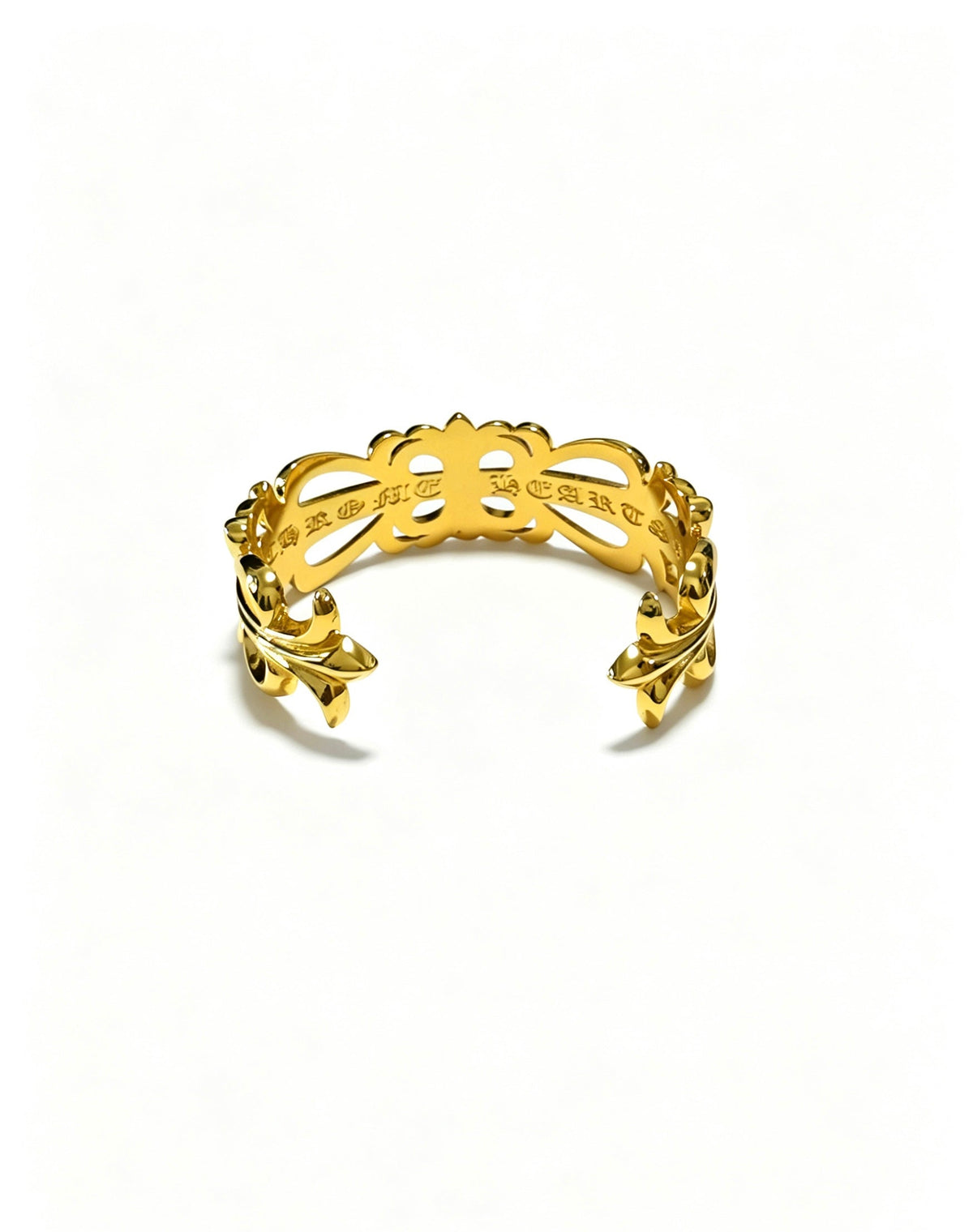 Martin Graham bangle in polished metal-tone – close-up detail