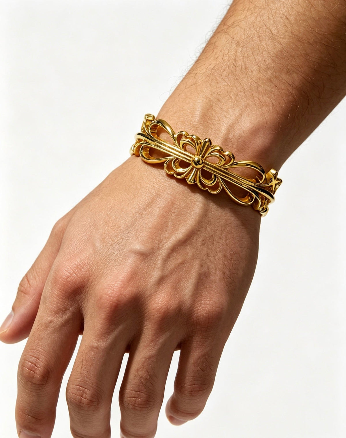 Martin Graham bracelet in polished metal-tone – front product view