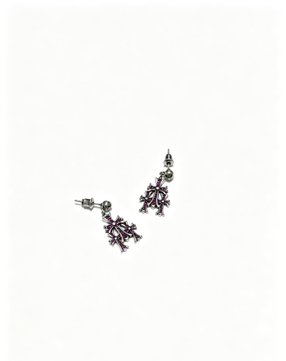 Martin Graham earrings in polished metal-tone – close-up detail