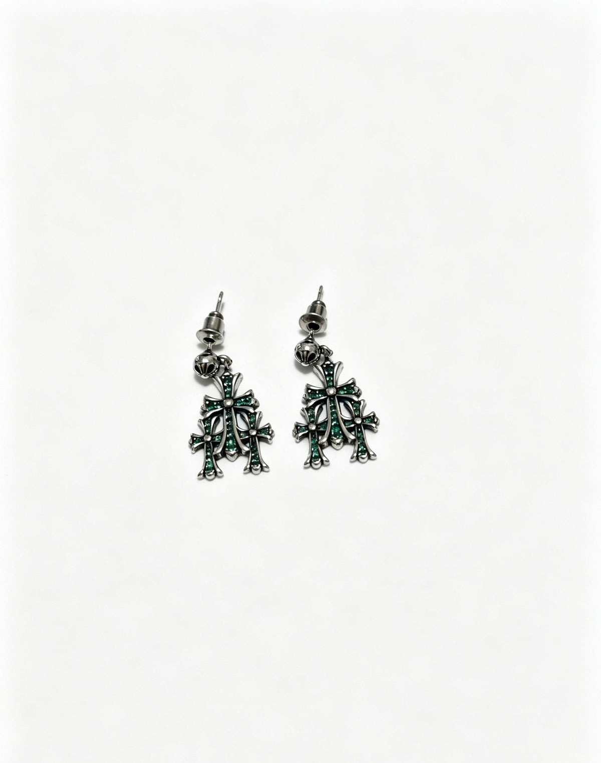 Martin Graham earrings in polished metal-tone – side detail