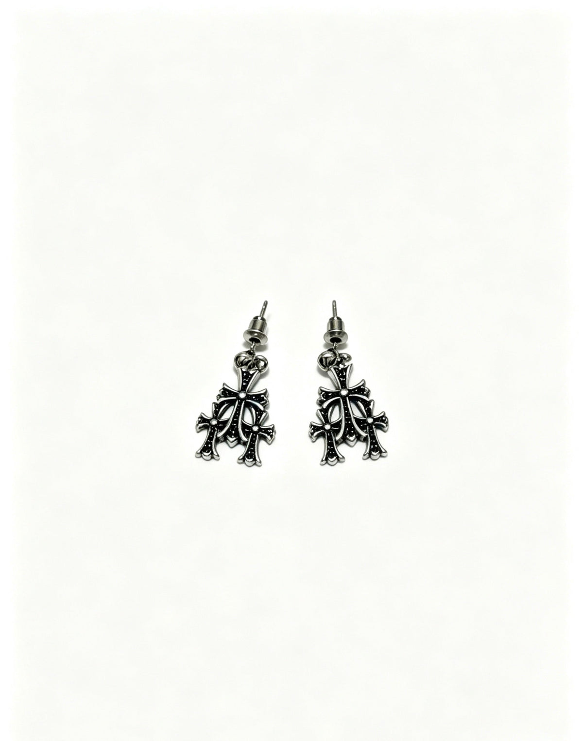 Martin Graham earrings in polished metal-tone – styled product view