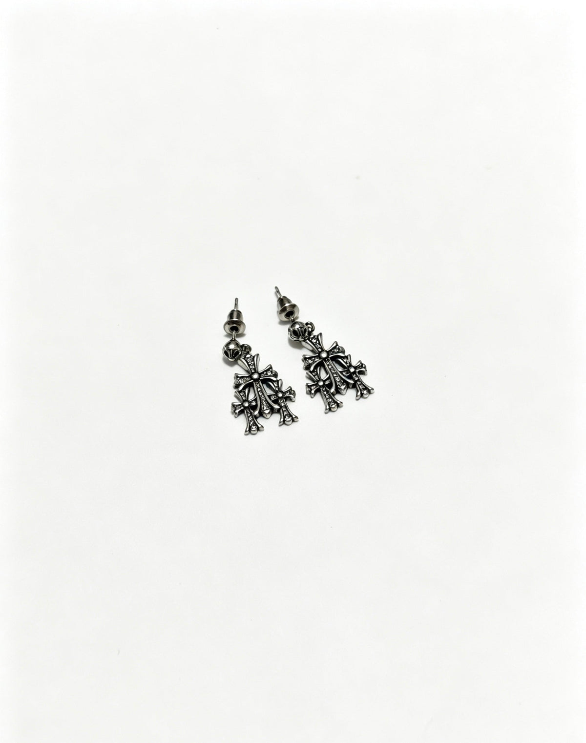 Martin Graham earrings in polished metal-tone – front product view
