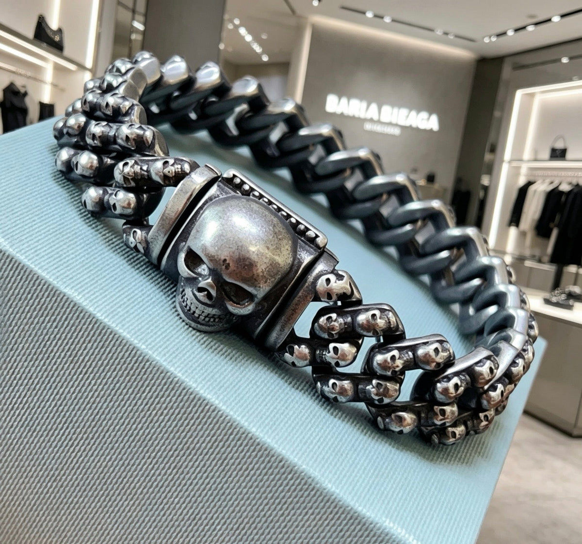 Martin Graham bracelet in polished metal-tone – front product view
