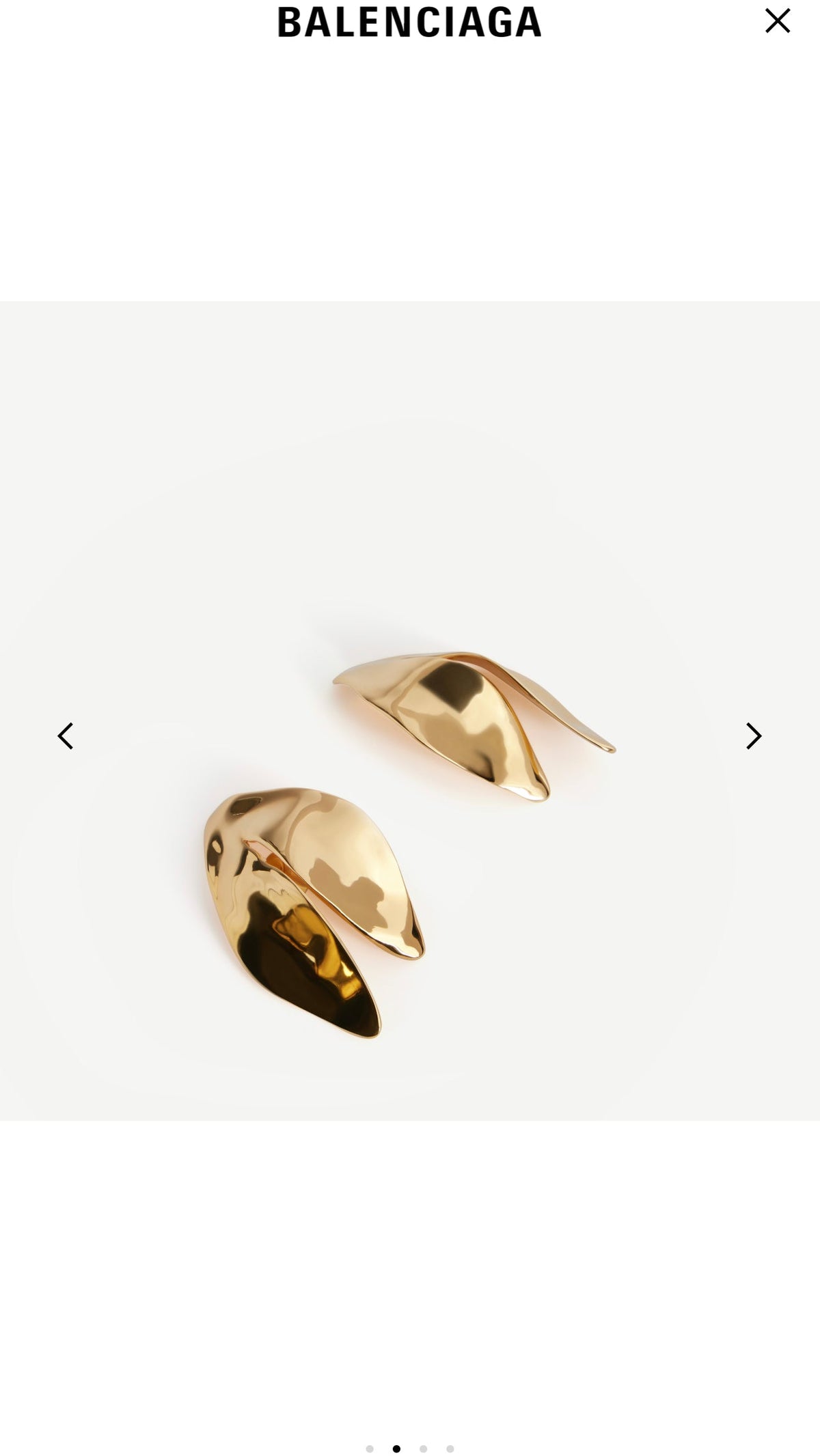 Martin Graham stud earrings in polished metal-tone – front product view