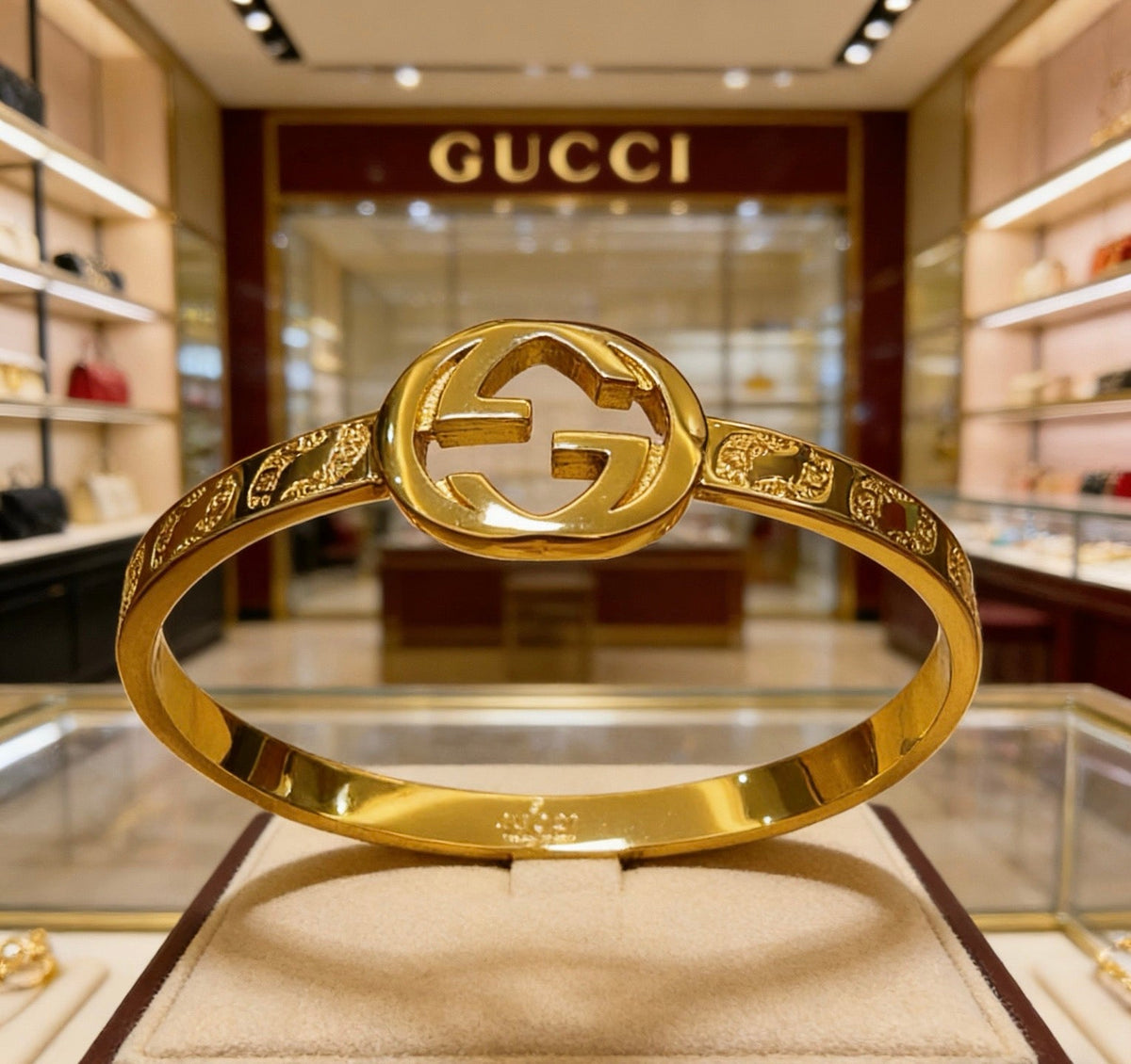 Martin Graham bangle in polished metal-tone – main product view