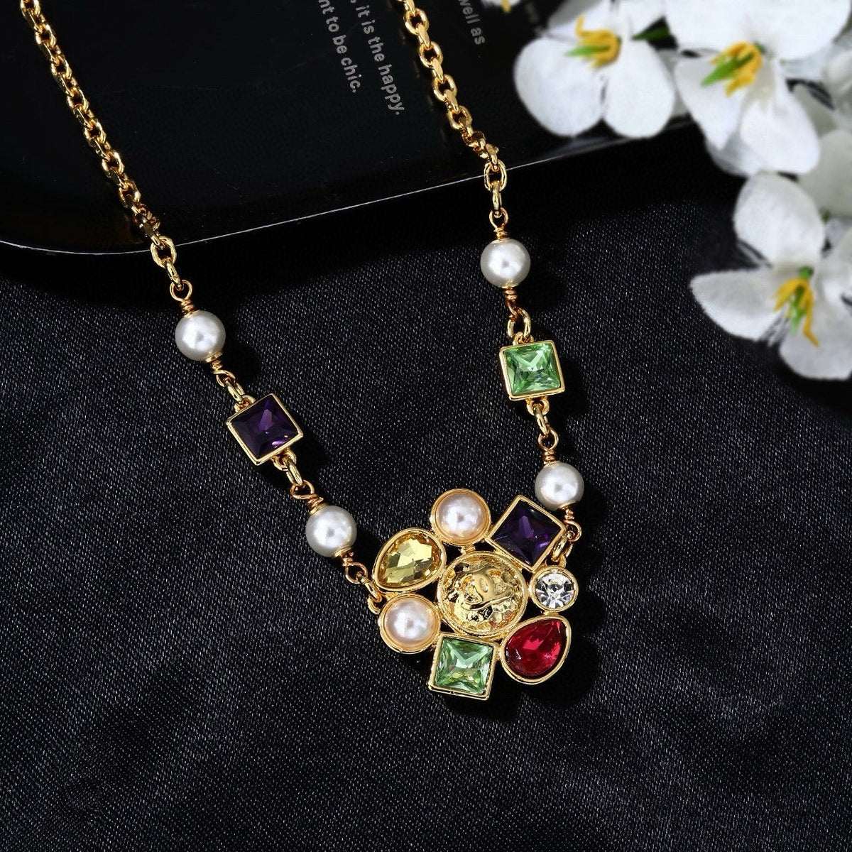 Martin Graham pendant necklace in polished metal-tone – main product view