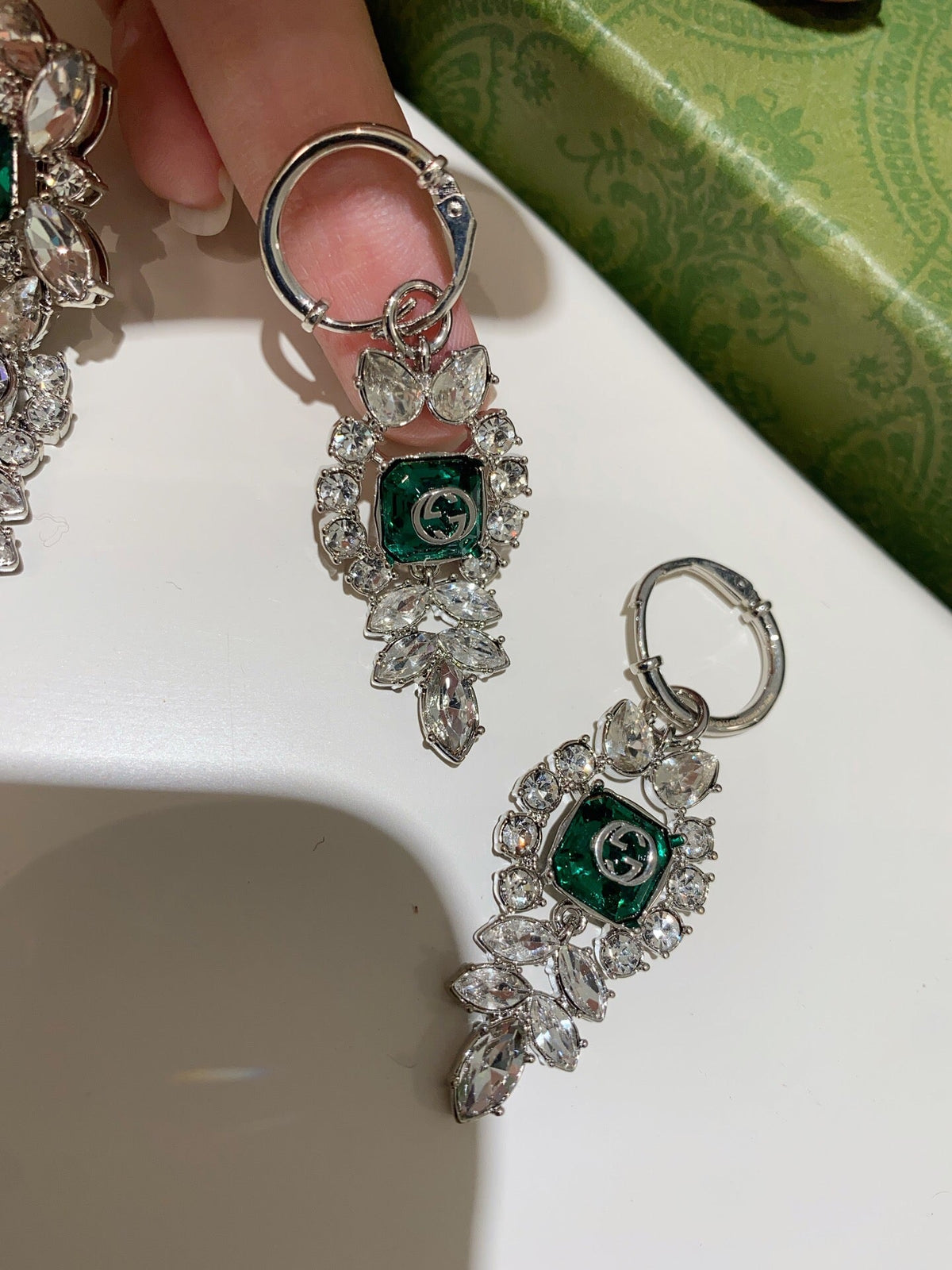Martin Graham earrings in polished metal-tone – styled product view