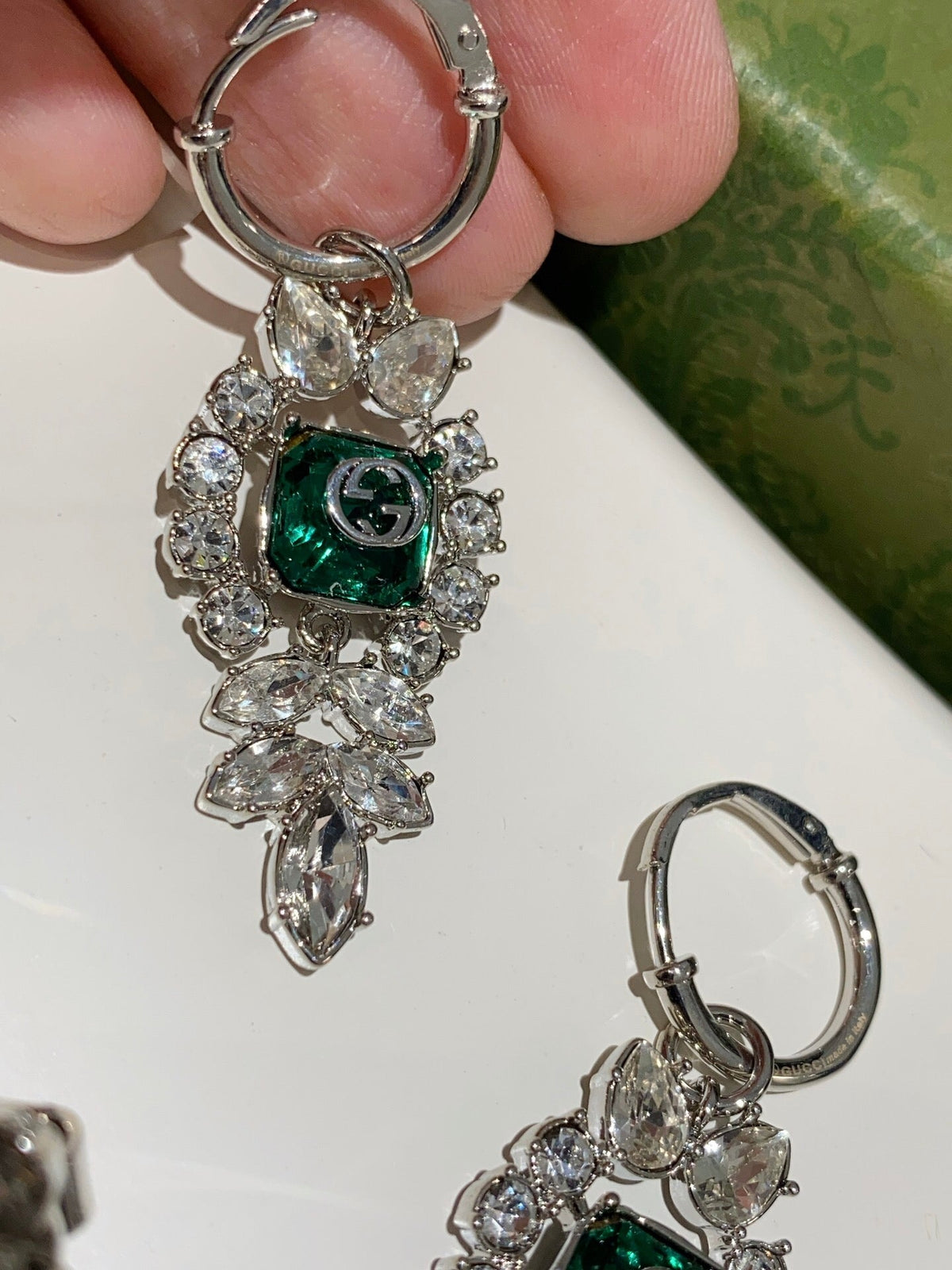 Martin Graham earrings in polished metal-tone – front product view