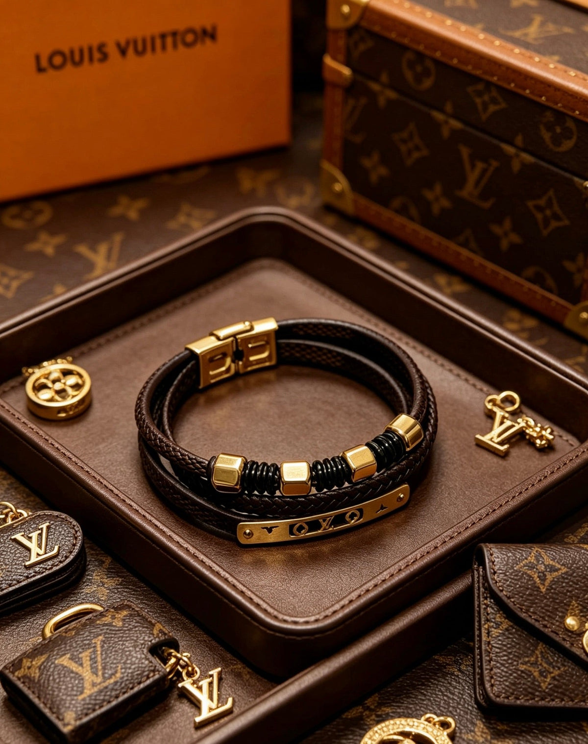 Martin Graham bangle in polished metal-tone – detail view