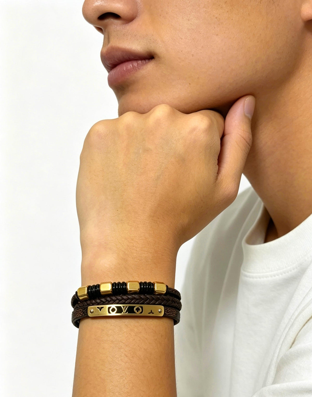 Martin Graham bangle in polished metal-tone – main product view
