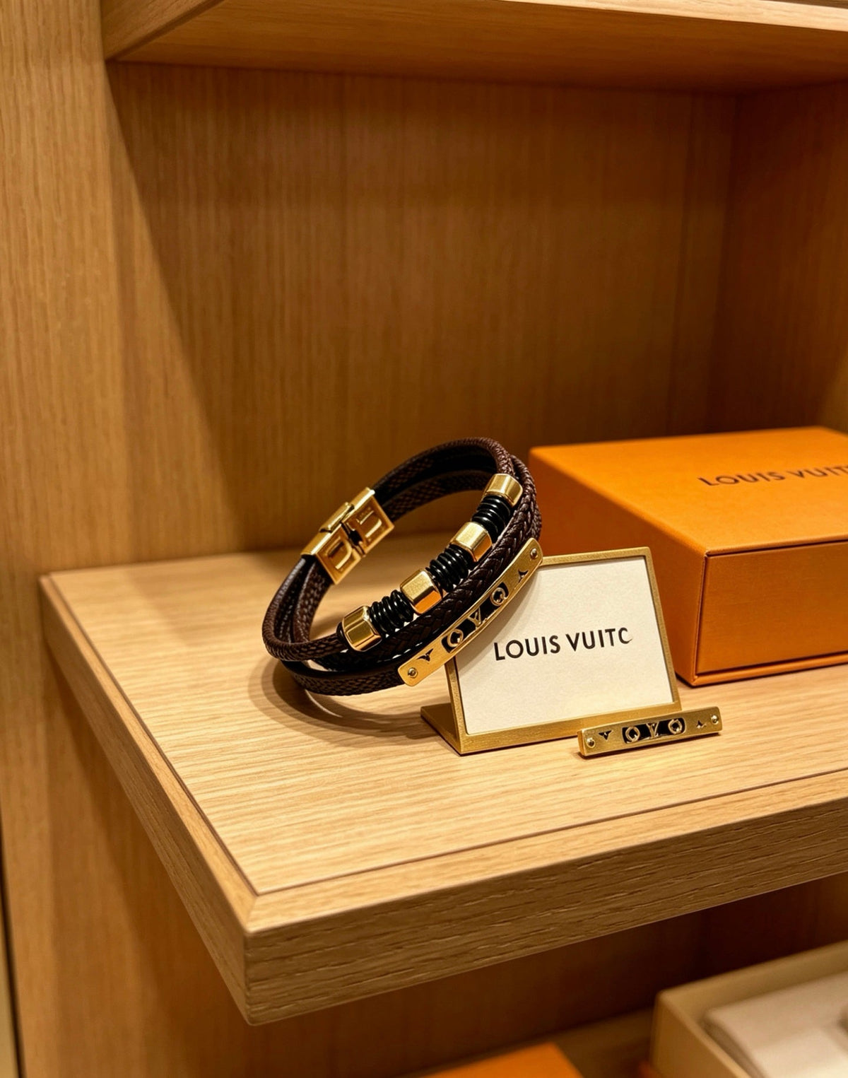 Martin Graham bangle in polished metal-tone – front product view