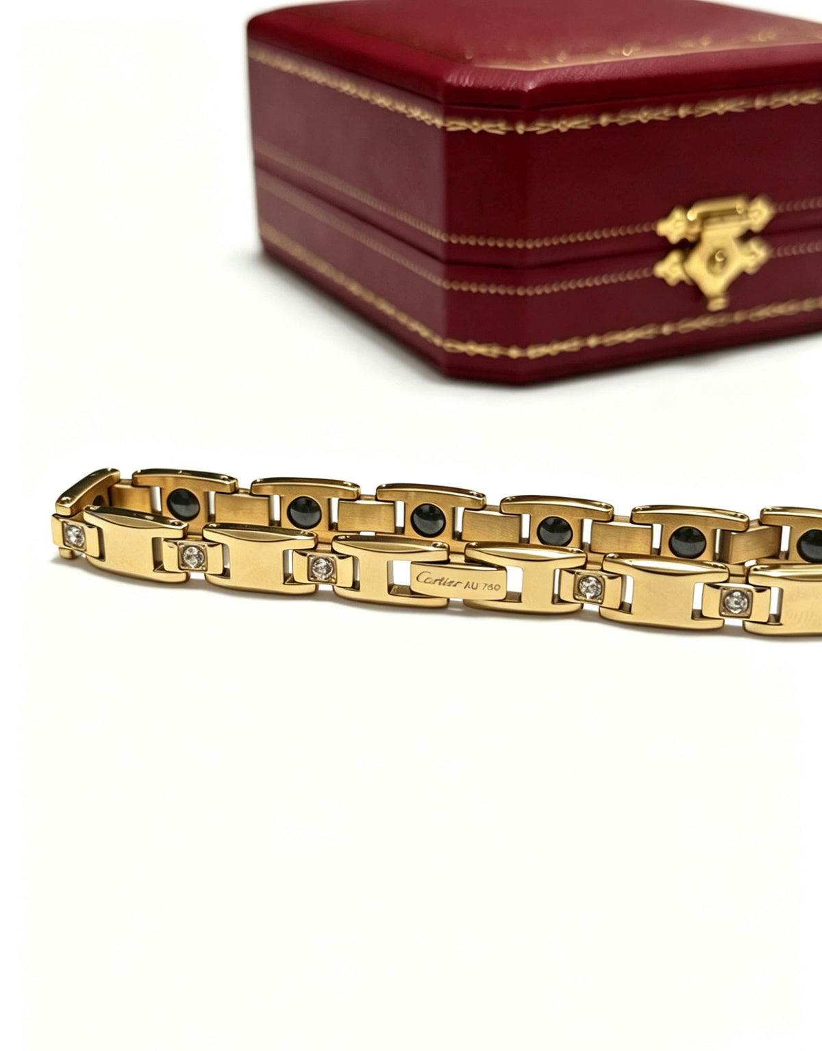 Martin Graham bracelet in polished metal-tone – front view