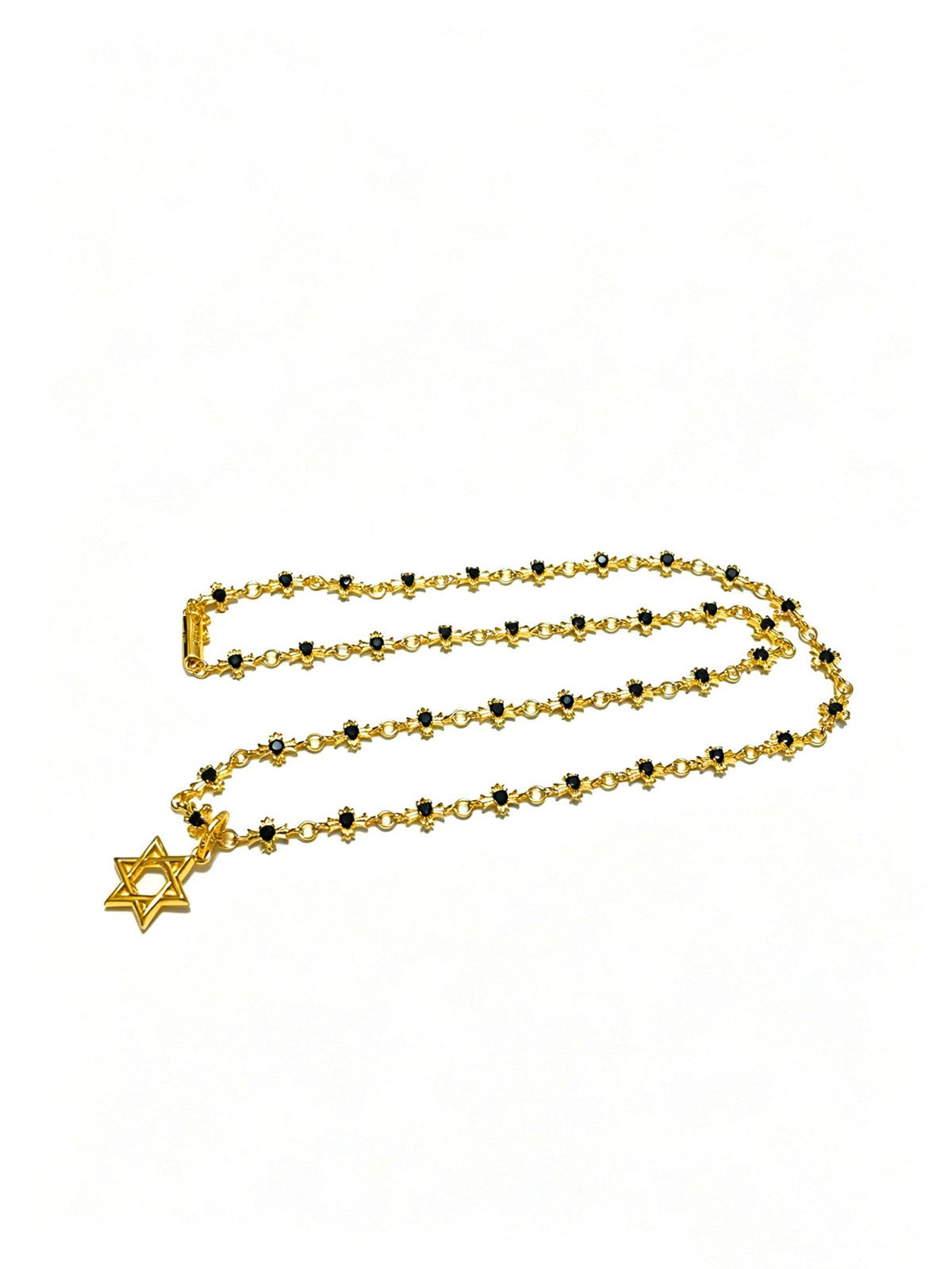 Martin Graham pendant necklace in polished metal-tone – detail view