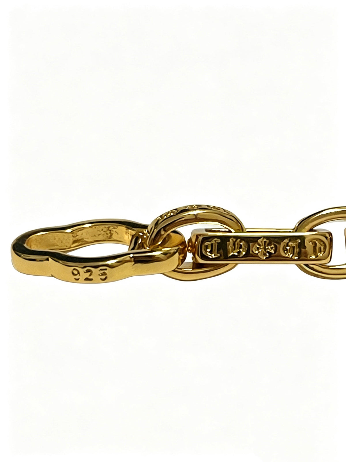 Martin Graham bracelet in polished metal-tone – side detail