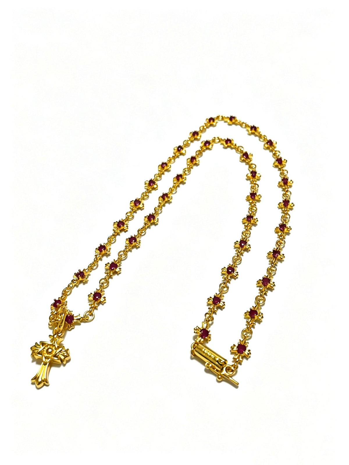 Martin Graham pendant necklace in polished metal-tone – detail view