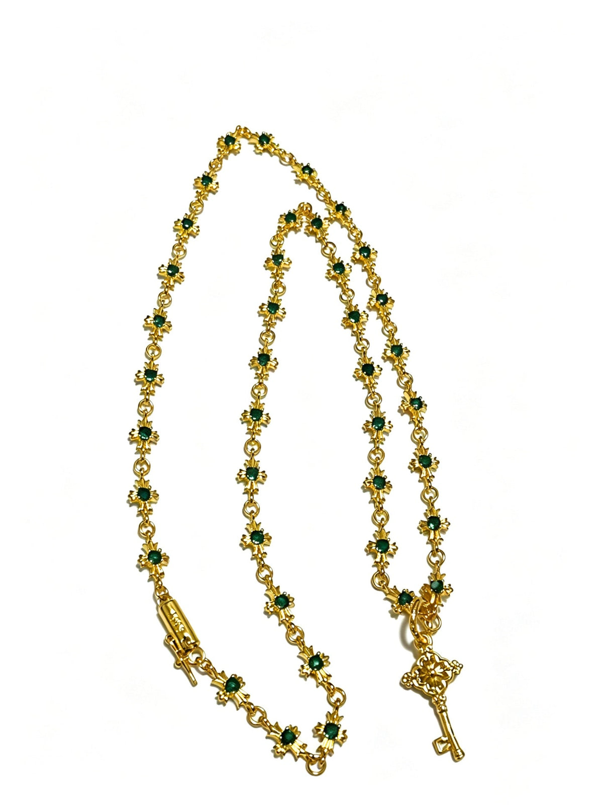 Martin Graham pendant necklace in polished metal-tone – detail view