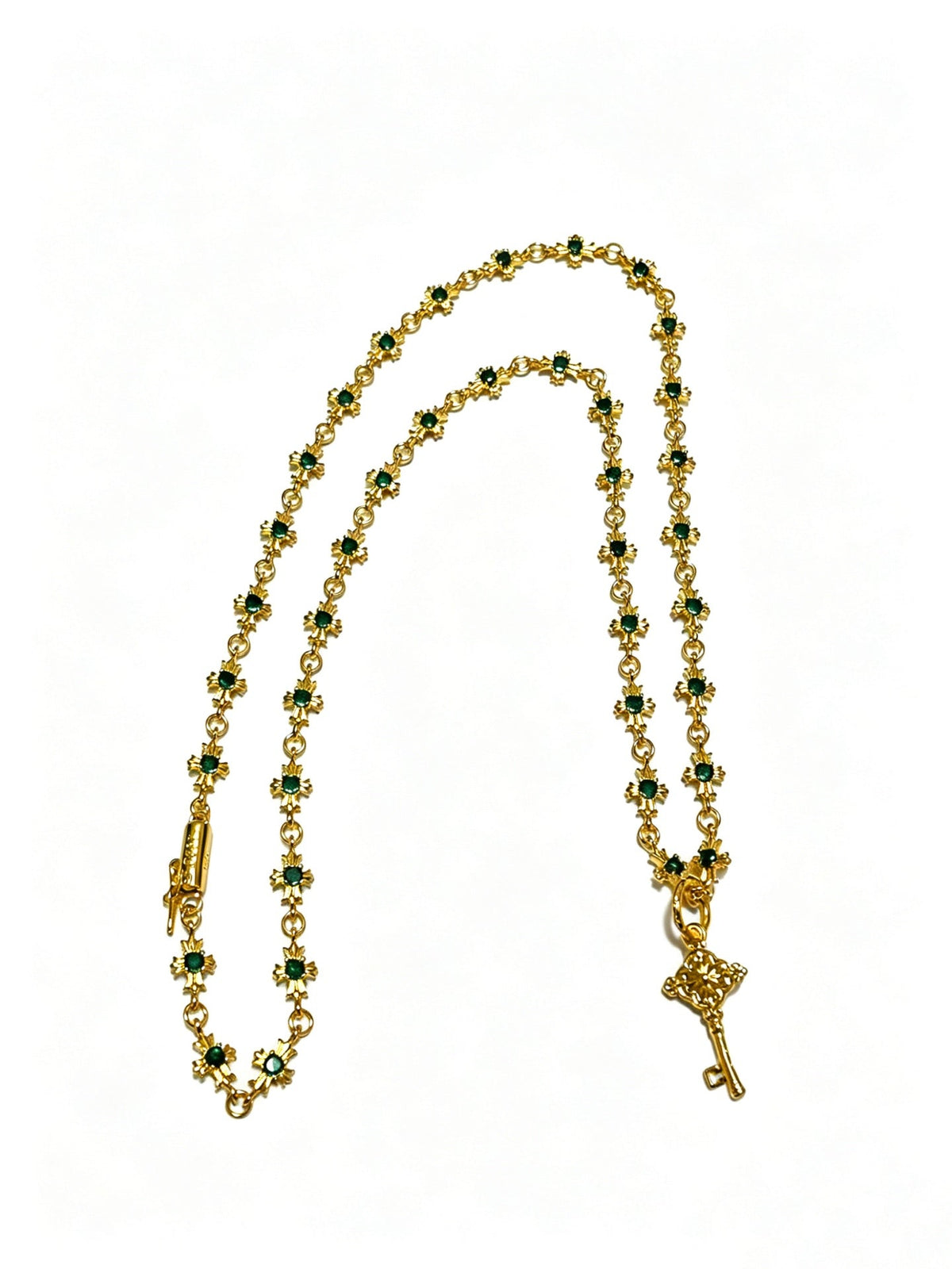 Martin Graham pendant necklace in polished metal-tone – front product view
