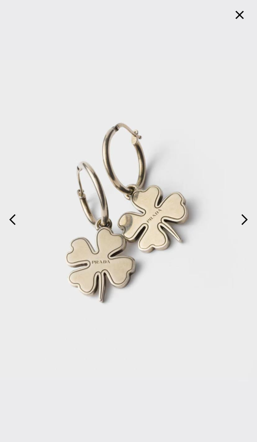 Martin Graham earrings in polished metal-tone – detail view