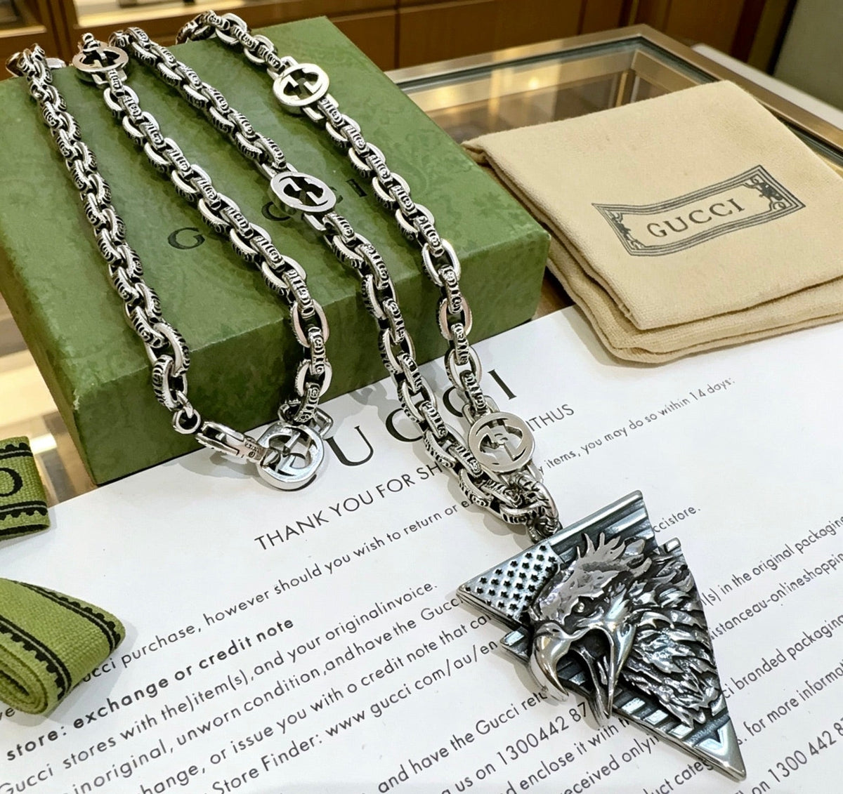 Martin Graham pendant necklace in polished metal-tone – main product view