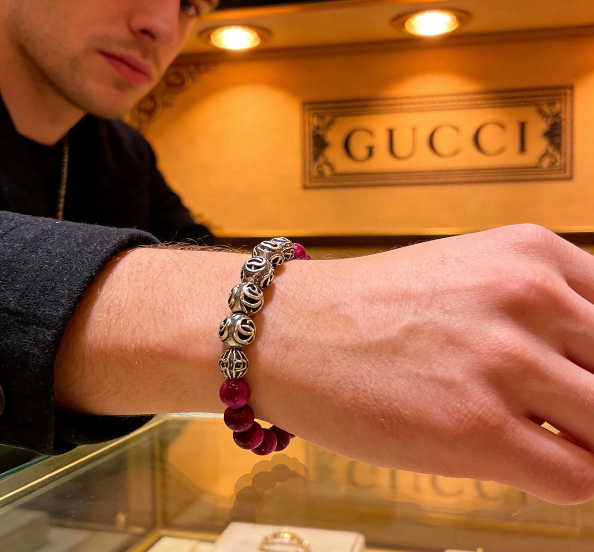 Martin Graham bracelet in polished metal-tone – detail view
