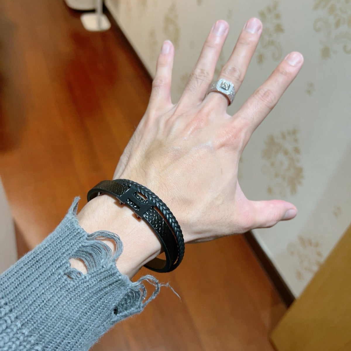 Martin Graham bangle in polished metal-tone – main product view