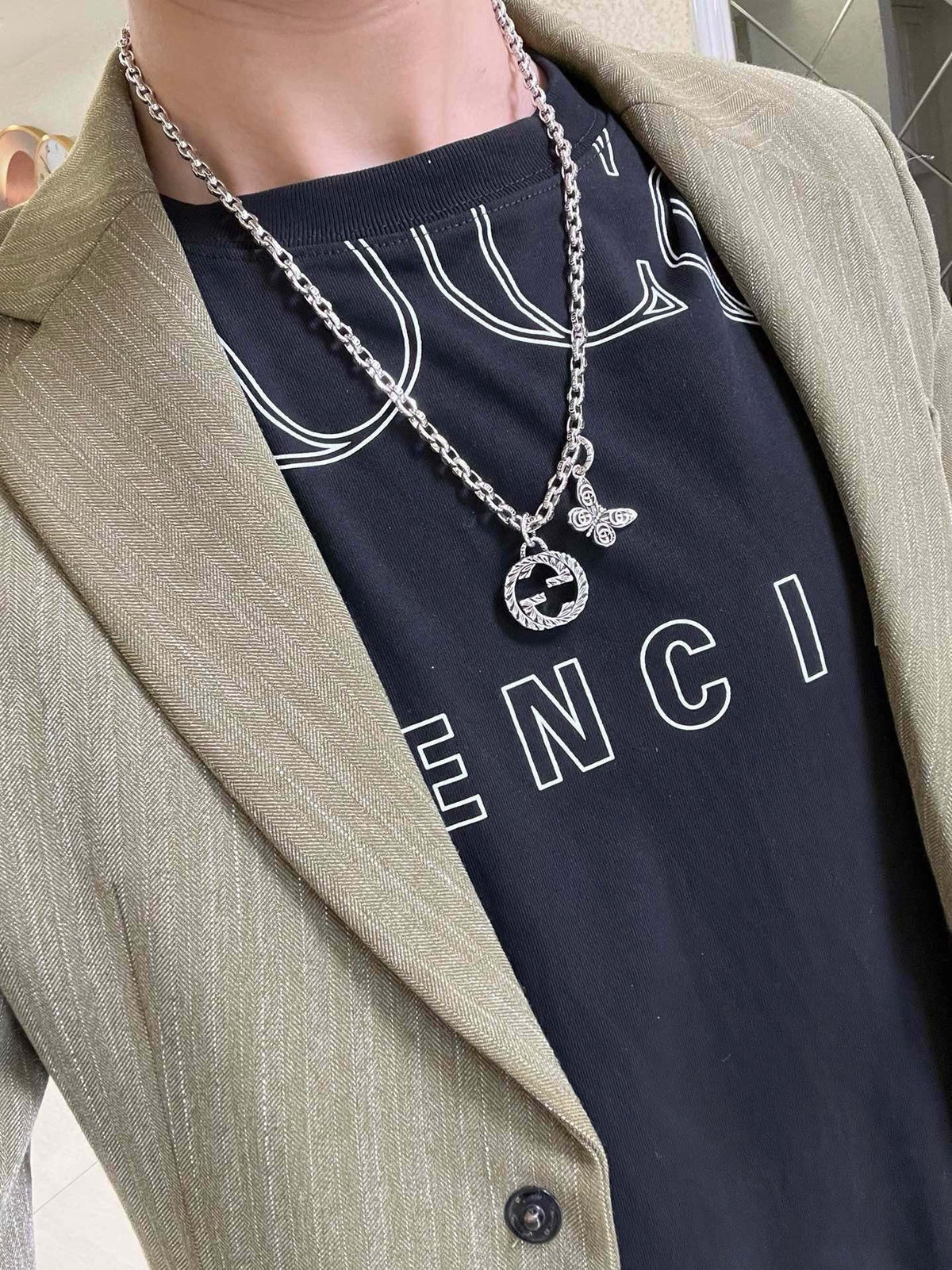 Martin Graham pendant necklace in polished metal-tone – main product view